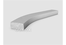 Silikonový mikroporézní profil obdélníkový, 3x10mm, hustota 250kg/m3, -60°C/+200°C, bílý